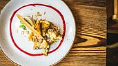 Angerichteter Kaiserschmarrn im Restaurant des Familienhotels Alphotel.